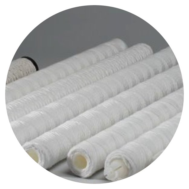 String-wound polypropylene filter cartridges