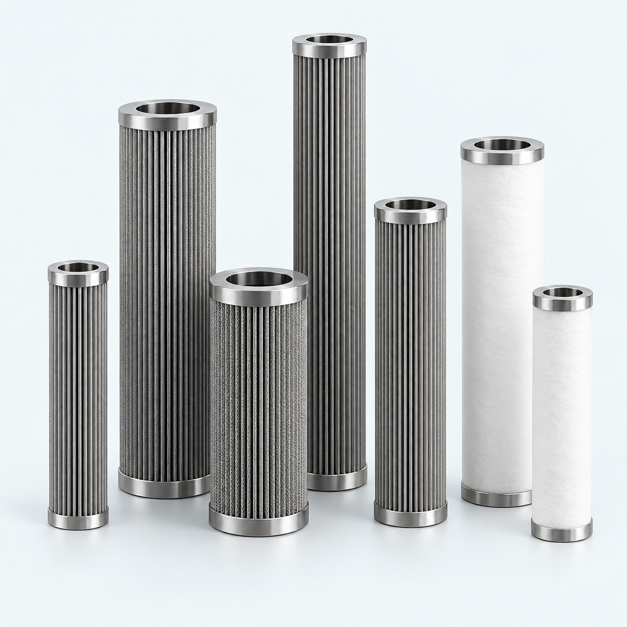 Illustration of process filtration and coalescing cartridges